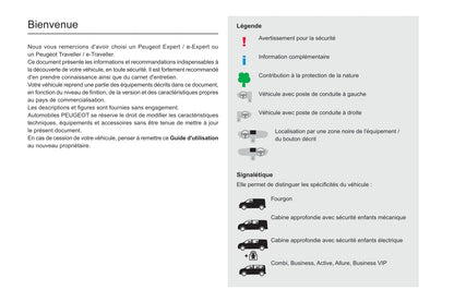 2020-2021 Peugeot Expert/Traveller Owner's Manual | French