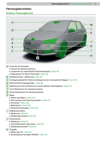 2018-2021 Skoda Fabia Manuel du propriétaire | Allemand