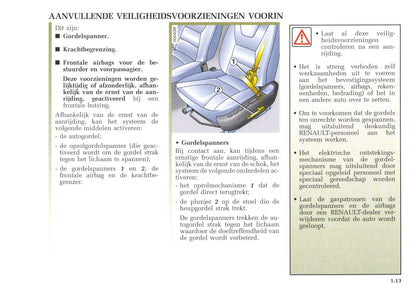 2002-2003 Renault Avantime Owner's Manual | Dutch