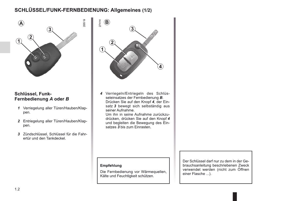 2012-2013 Renault Wind Owner's Manual | German