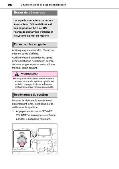 Toyota Touch Navigation Guide d'utilisation 2019