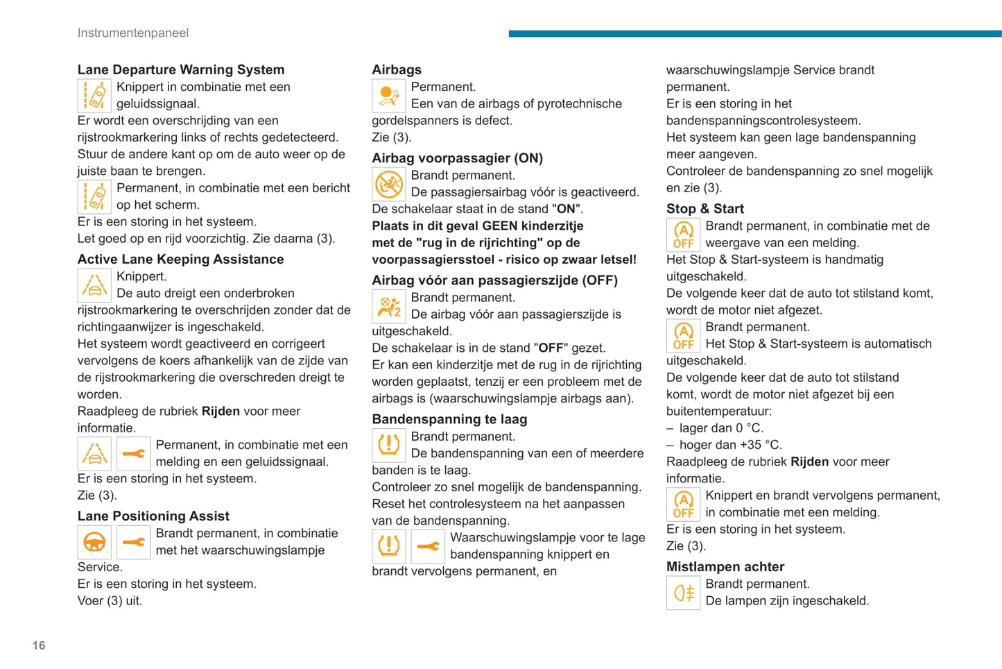 2020-2022 Peugeot 3008/5008 Owner's Manual | Dutch