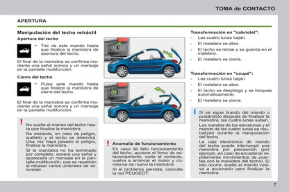 2011-2014 Peugeot 207 CC Owner's Manual | Spanish