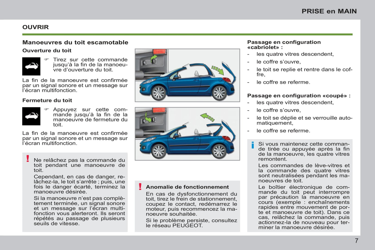 2011-2014 Peugeot 207 CC Manuel du propriétaire | Français