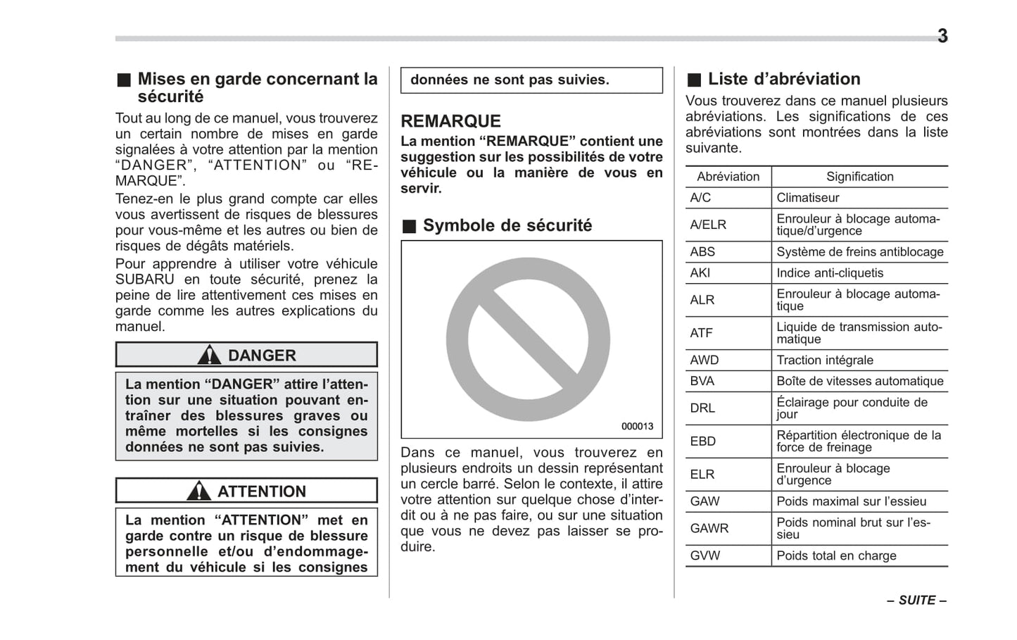 2008-2014 Subaru Tribeca Manuel du propriétaire | Français