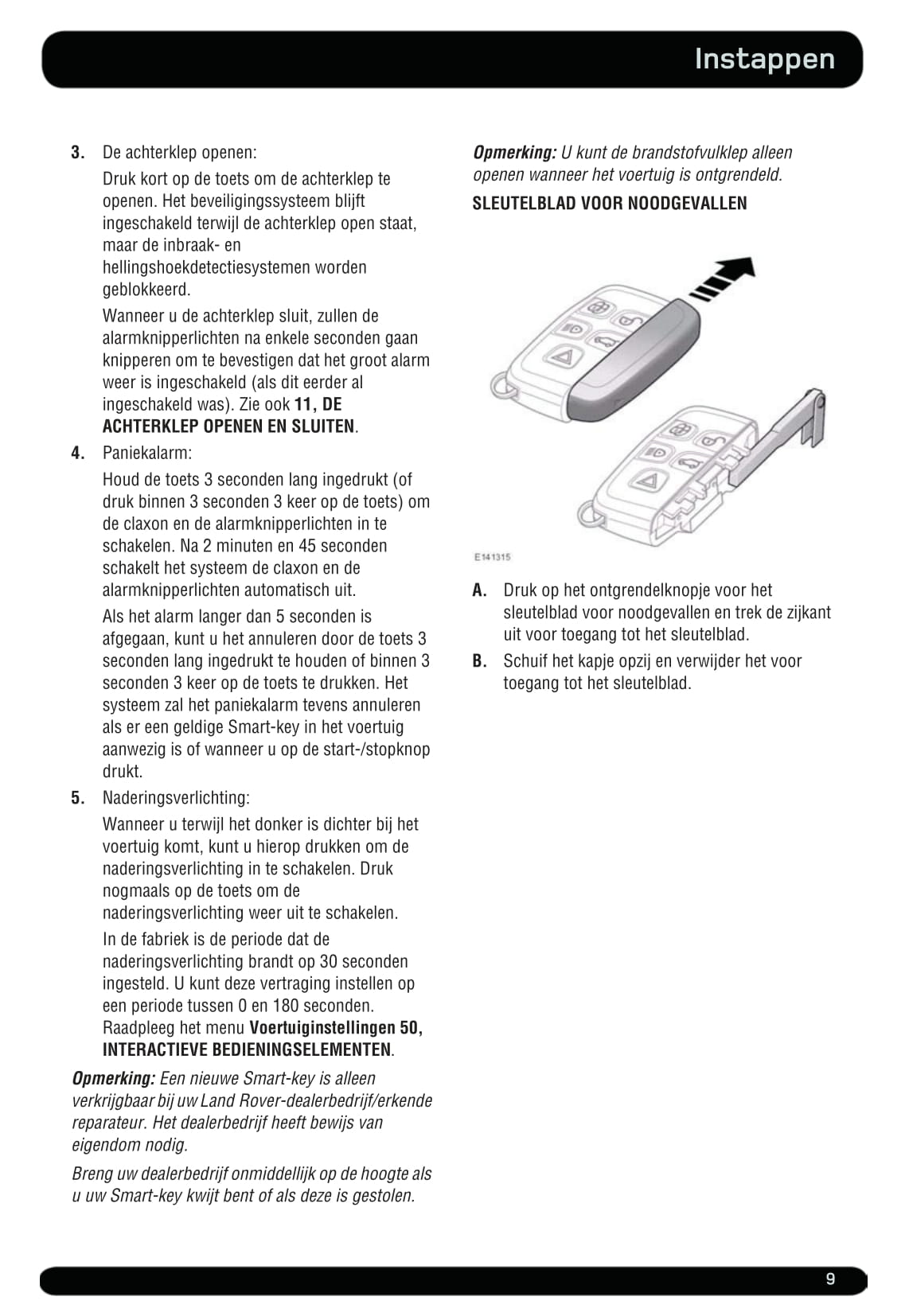 2012-2013 Land Rover Range Rover Sport Owner's Manual | Dutch