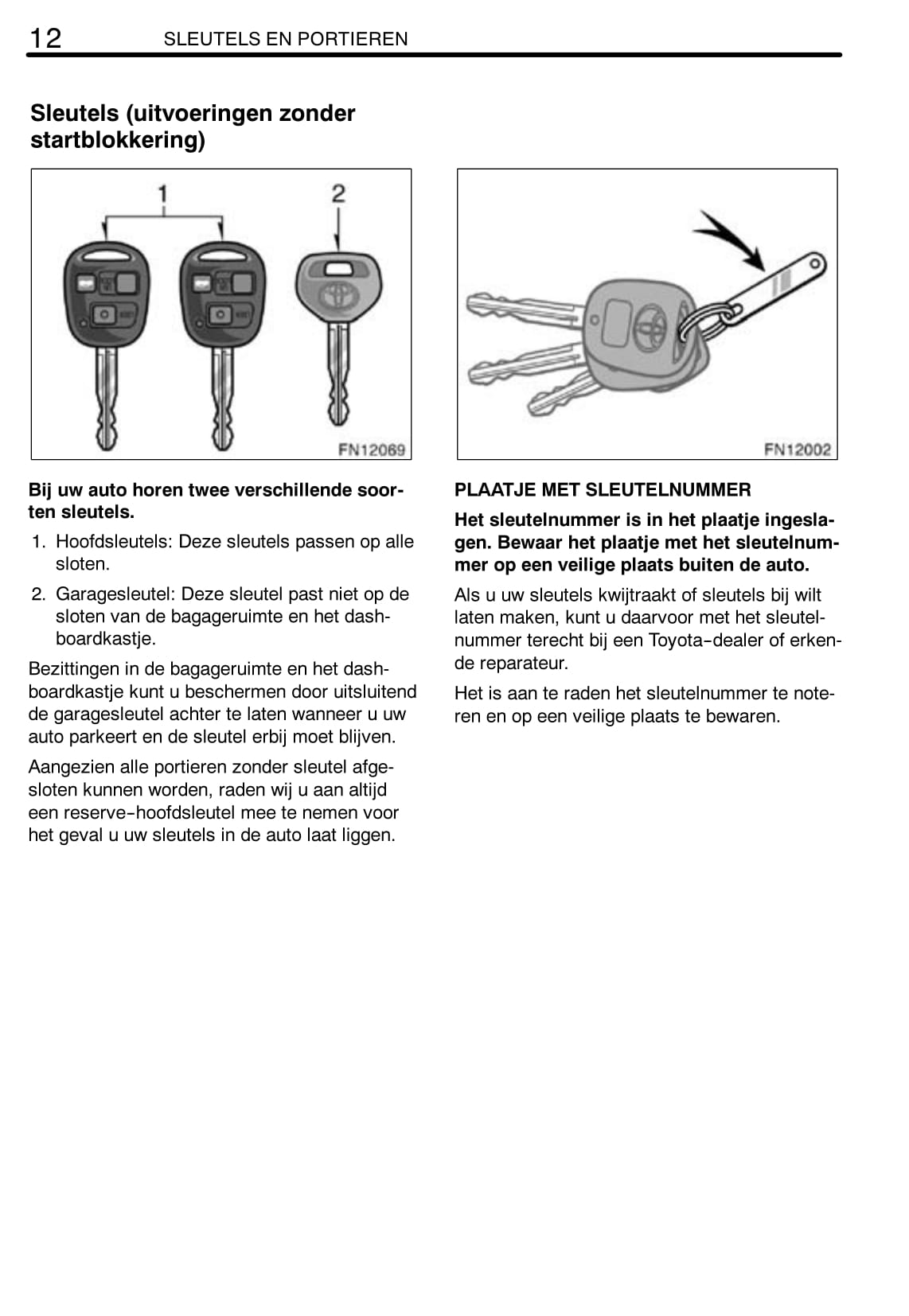 2006-2008 Toyota Avensis Owner's Manual | Dutch