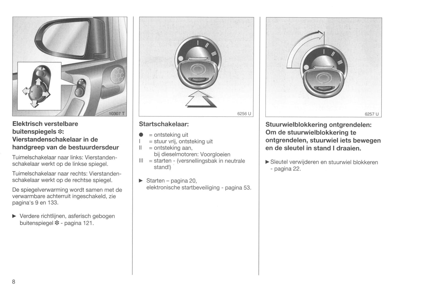 1999-2001 Opel Zafira Owner's Manual | Dutch