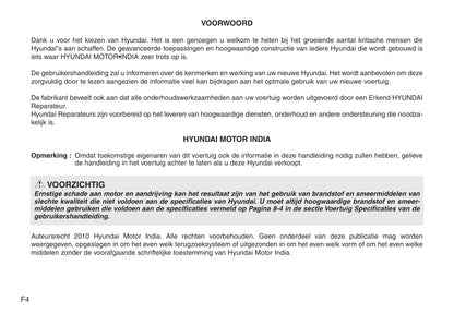 2010-2011 Hyundai i20 Owner's Manual | Dutch