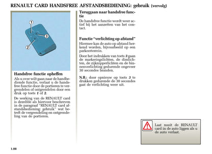 2005-2006 Renault Laguna Owner's Manual | Dutch