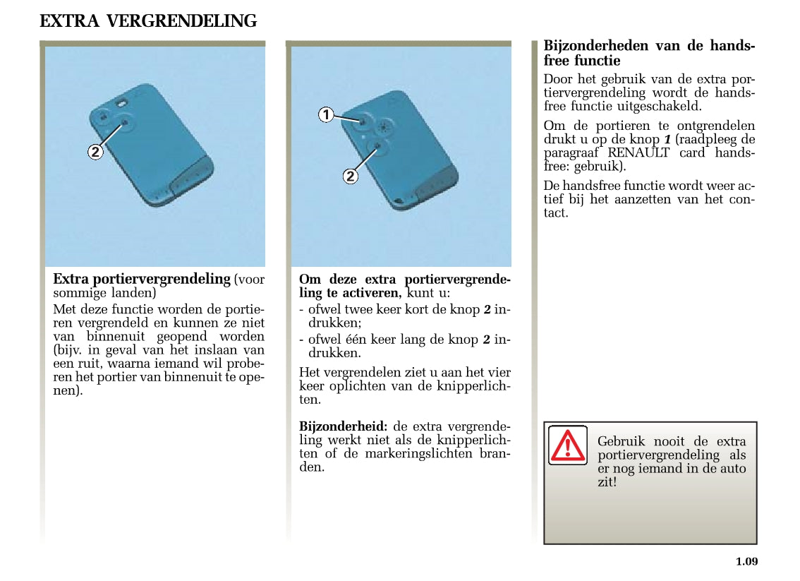 2005-2006 Renault Laguna Owner's Manual | Dutch