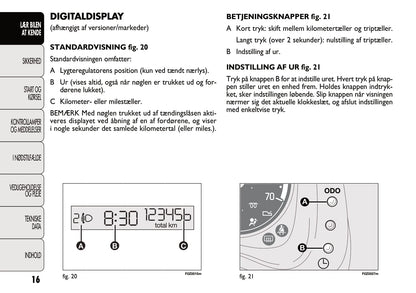 2011-2012 Fiat Panda Owner's Manual | Dansk