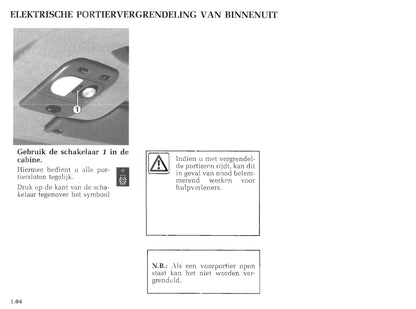 1999-2000 Renault Master Owner's Manual | Dutch