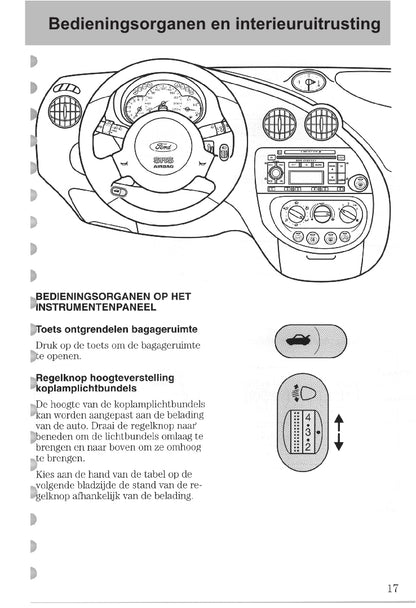 1997-2008 Ford Ka Gebruikershandleiding | Nederlands