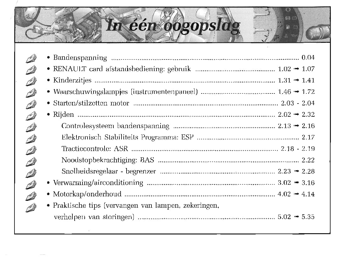 2003-2004 Renault Scénic Gebruikershandleiding | Nederlands