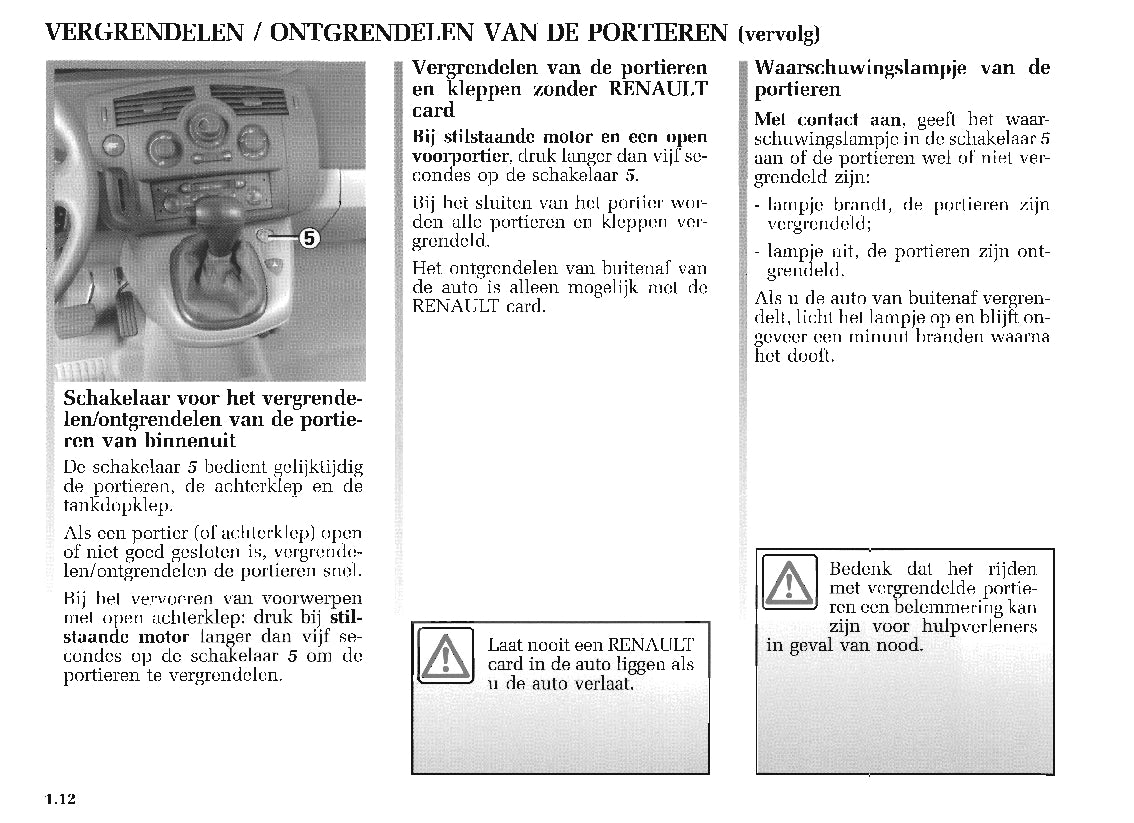 2003-2004 Renault Scénic Gebruikershandleiding | Nederlands