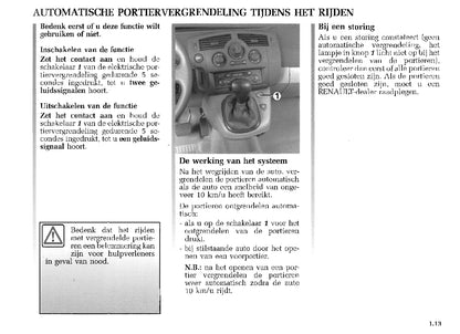 2003-2004 Renault Scenic Owner's Manual | Dutch