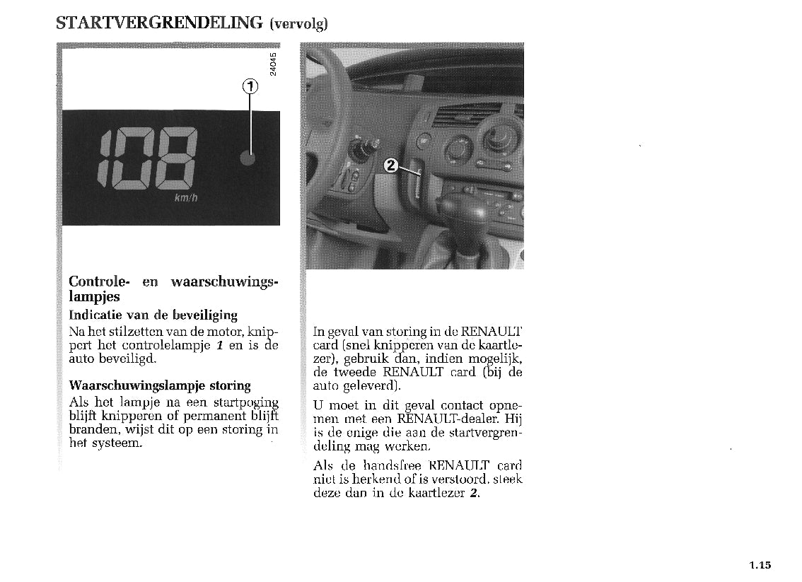 2003-2004 Renault Scenic Owner's Manual | Dutch