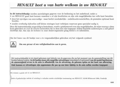 2004-2005 Renault Modus Owner's Manual | Dutch