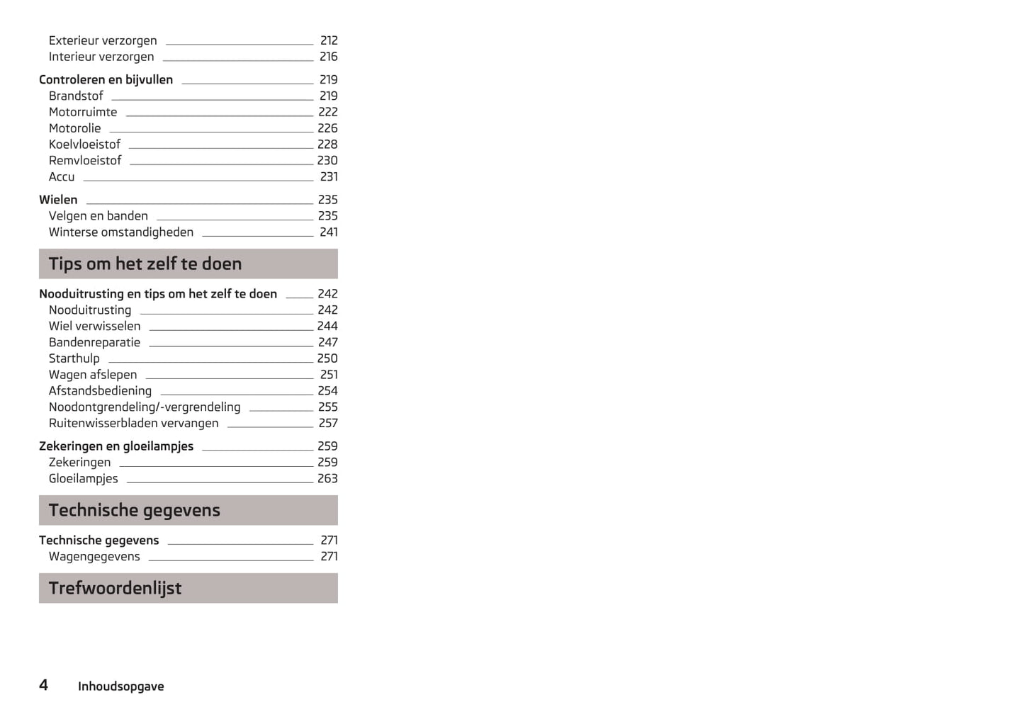 2013-2014 Skoda Octavia Owner's Manual | Dutch