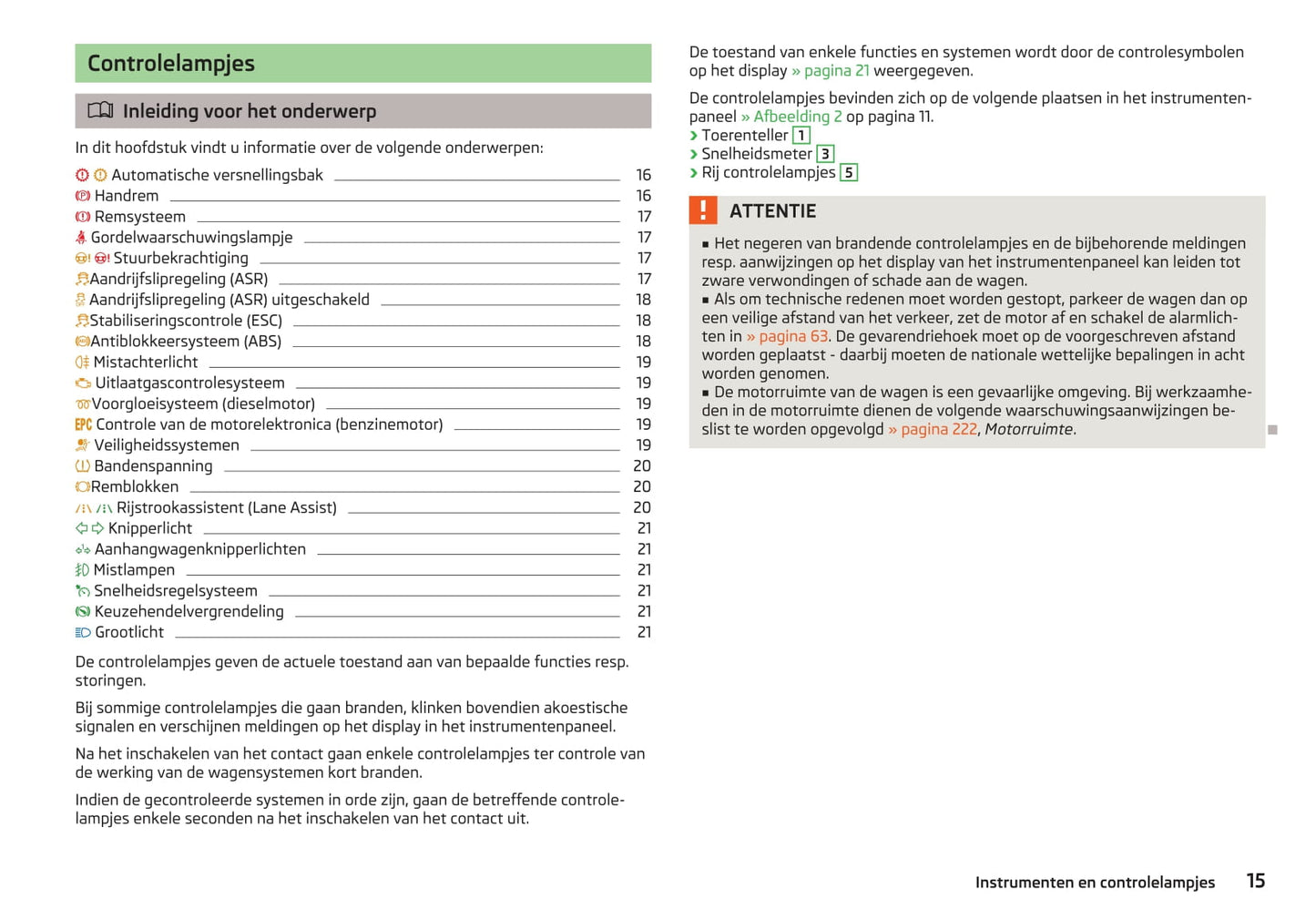 2013-2014 Skoda Octavia Owner's Manual | Dutch