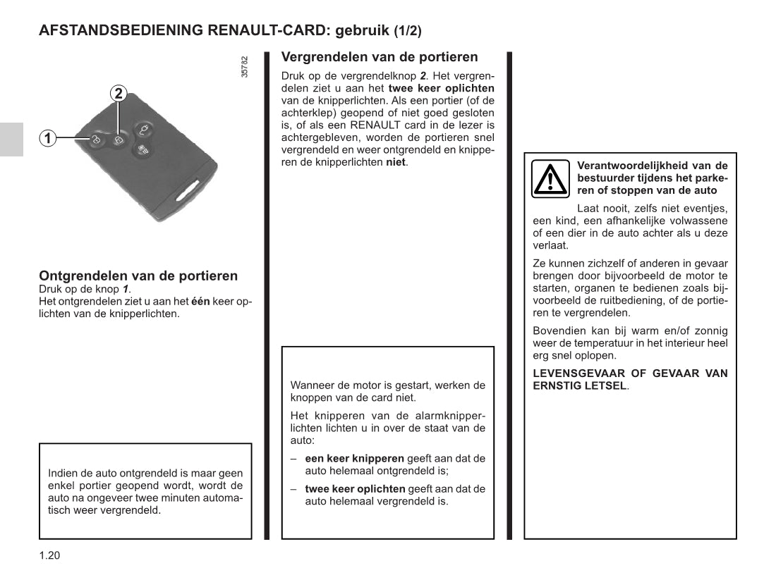 2015-2016 Renault Zoe Owner's Manual | Dutch