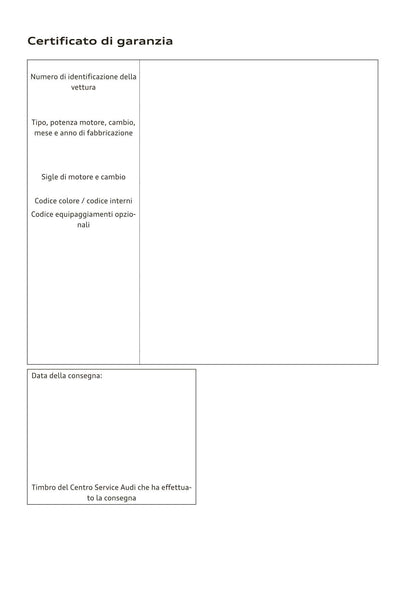 2018-2023 Audi A1 Sportback/A1 citycarver Owner's Manual | Italian