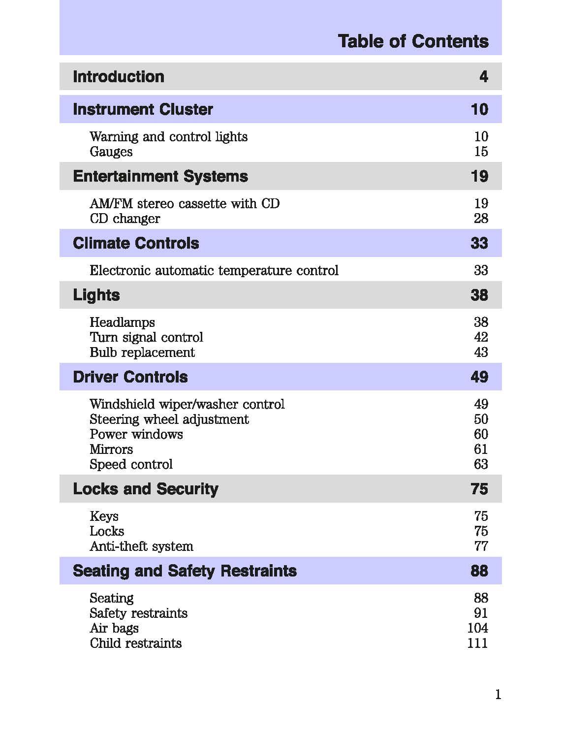2003 Mercury Marauder Manuel du propriétaire | Anglais
