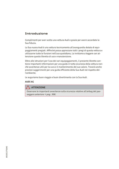 2016-2018 Audi A3 Manuel du propriétaire | Italien