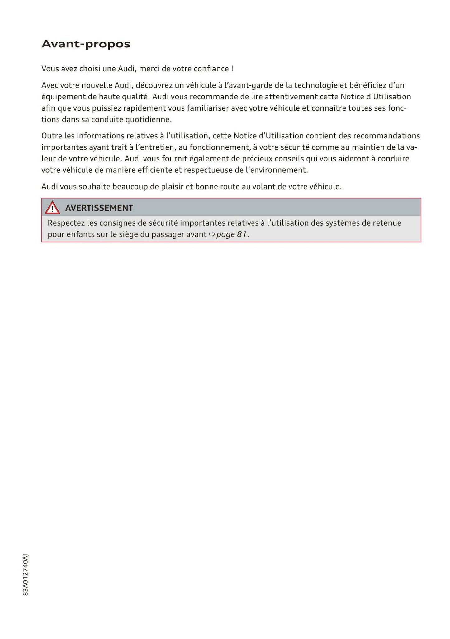 2018-2023 Audi Q3 Manuel du propriétaire | Français