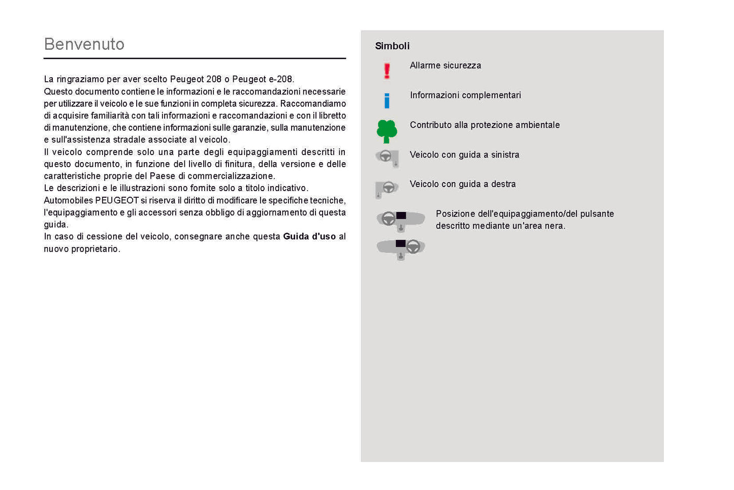 2019-2020 Peugeot 208/e-208 Gebruikershandleiding | Italiaans