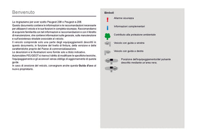 2019-2020 Peugeot 208/e-208 Gebruikershandleiding | Italiaans