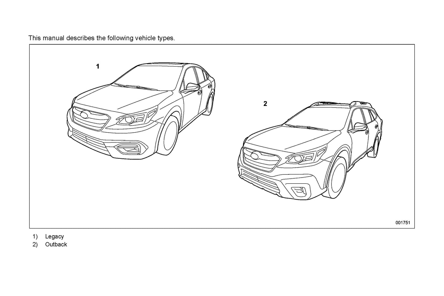 2020 Subaru Legacy/Outback Gebruikershandleiding | Engels
