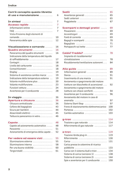 2016-2018 Audi A3 Manuel du propriétaire | Italien