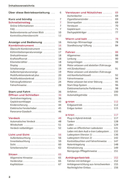 2017-2018 Audi A3/A3 Cabriolet/A3 Limousine/A3 Sportback/A3 Sportback e-tron/A3 Sportback g-tron/RS 3 Limousine/RS 3 Sportback/S3/S3 Cabriolet/S3 Limousine/S3 Sportback Owner's Manual | German