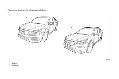 2021 Subaru Legacy/Outback Gebruikershandleiding | Engels