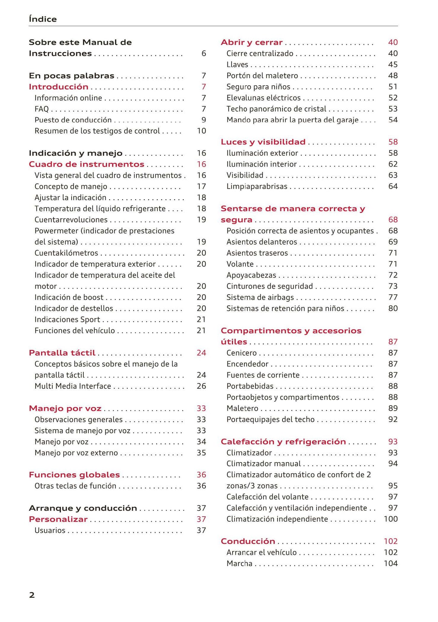 2018-2023 Audi Q3 Manuel du propriétaire | Espagnol