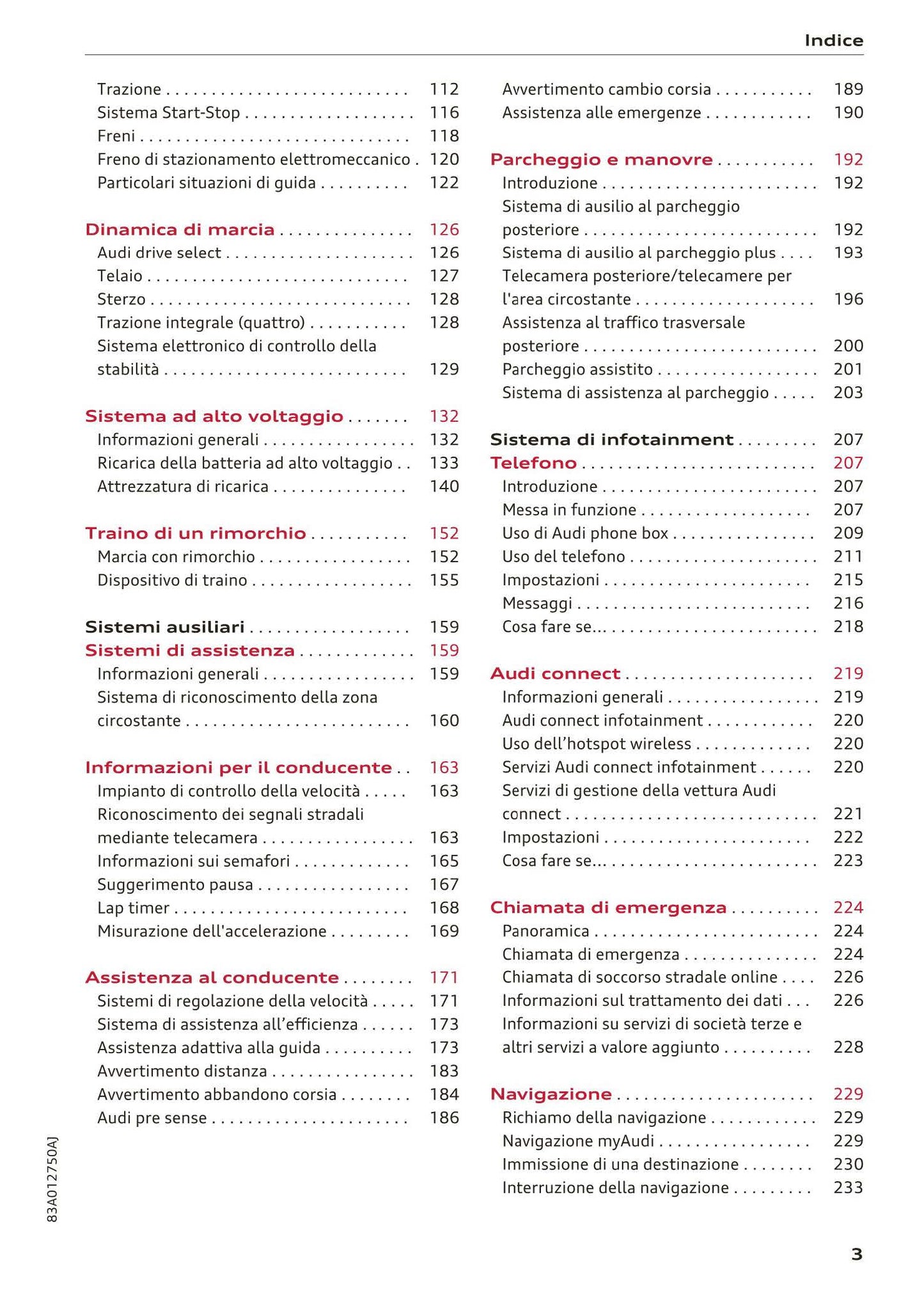 2018-2023 Audi Q3 Manuel du propriétaire | Italien