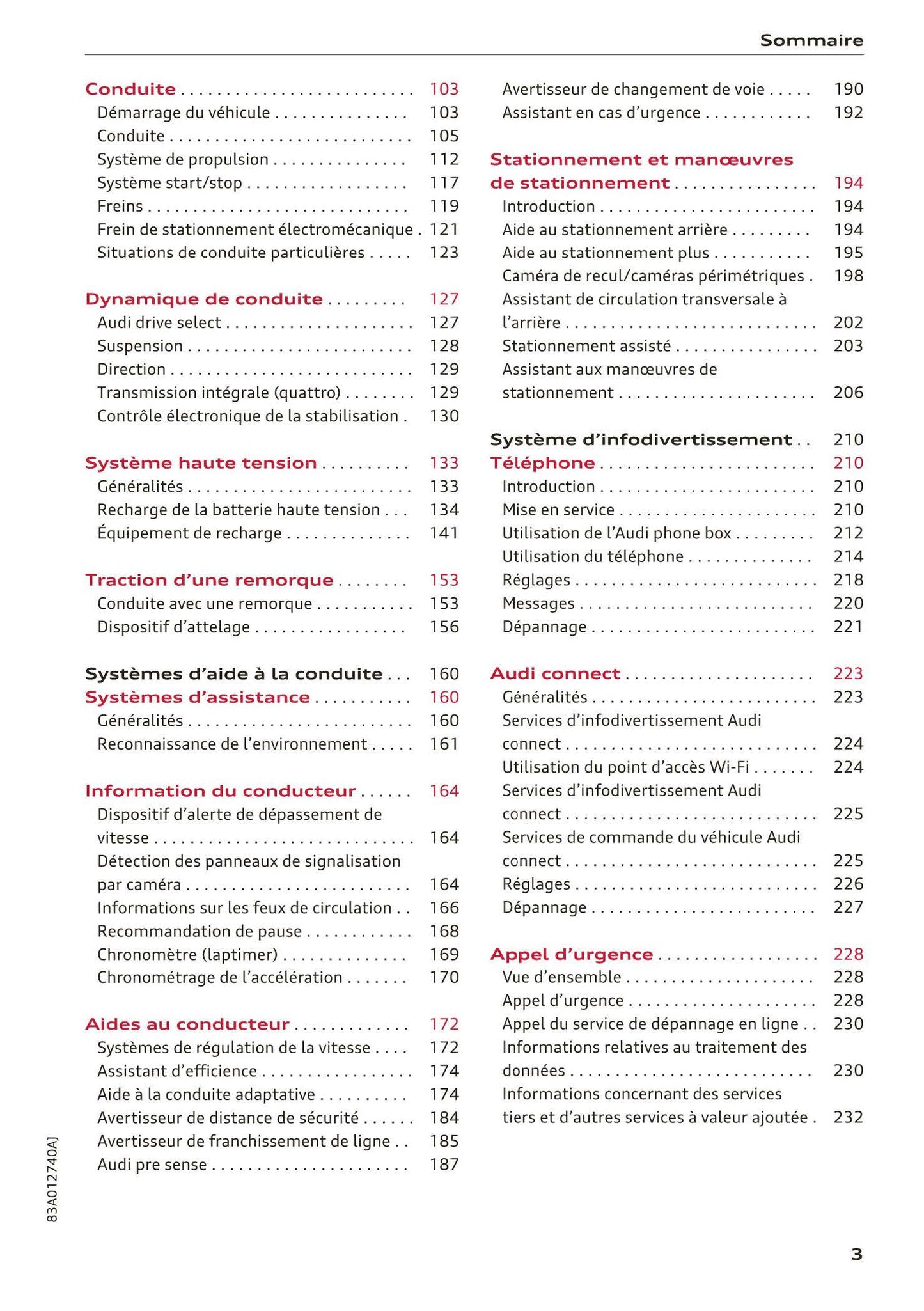 2018-2023 Audi Q3 Manuel du propriétaire | Français