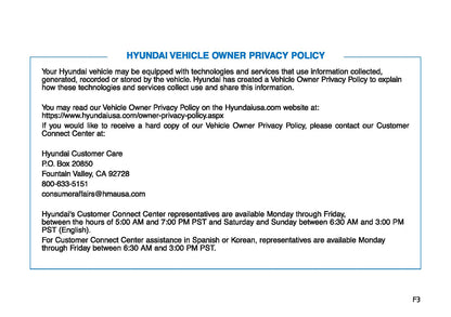 2019 Hyundai Nexo Owner's Manual | English