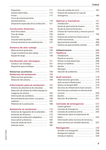 2018-2023 Audi Q3 Manuel du propriétaire | Espagnol
