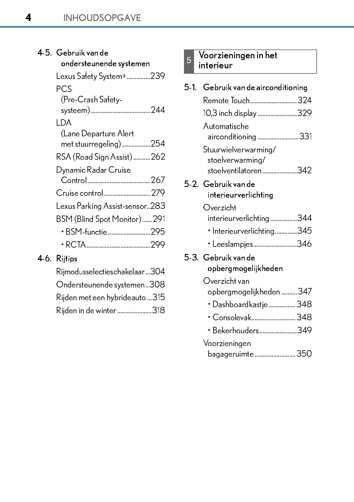 2015-2018 Lexus RC Manuel du propriétaire | Néerlandais