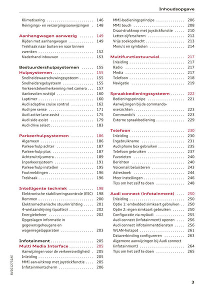 2016-2018 Audi A3/S3/RS 3 Manuel du propriétaire | Néerlandais