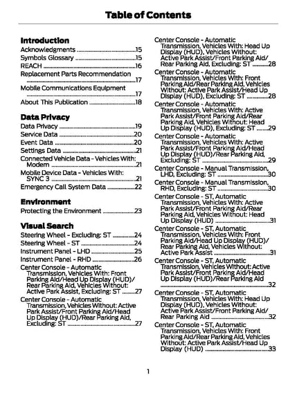 2021 Ford Focus Gebruikershandleiding | Engels