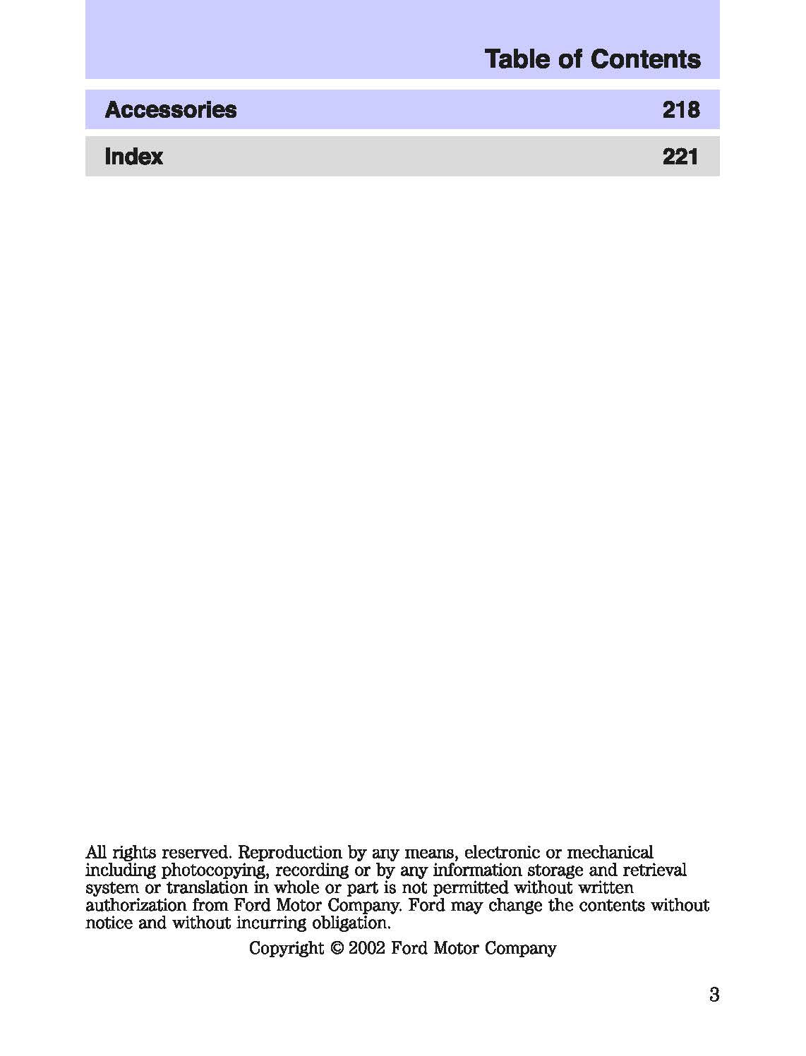 2003 Mercury Marauder Manuel du propriétaire | Anglais