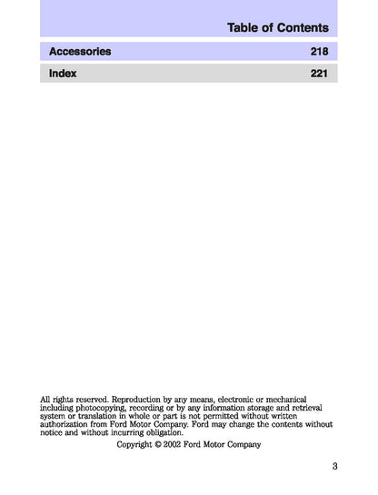 2003 Mercury Marauder Manuel du propriétaire | Anglais