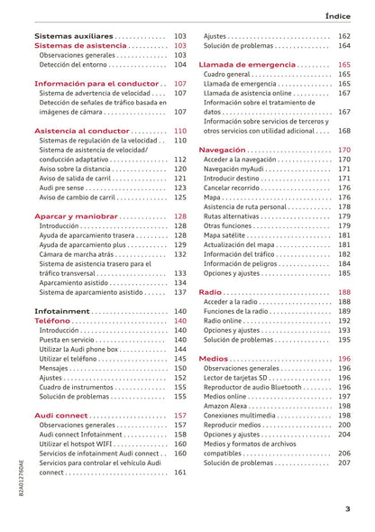 2018-2023 Audi A1 Manuel du propriétaire | Espagnol