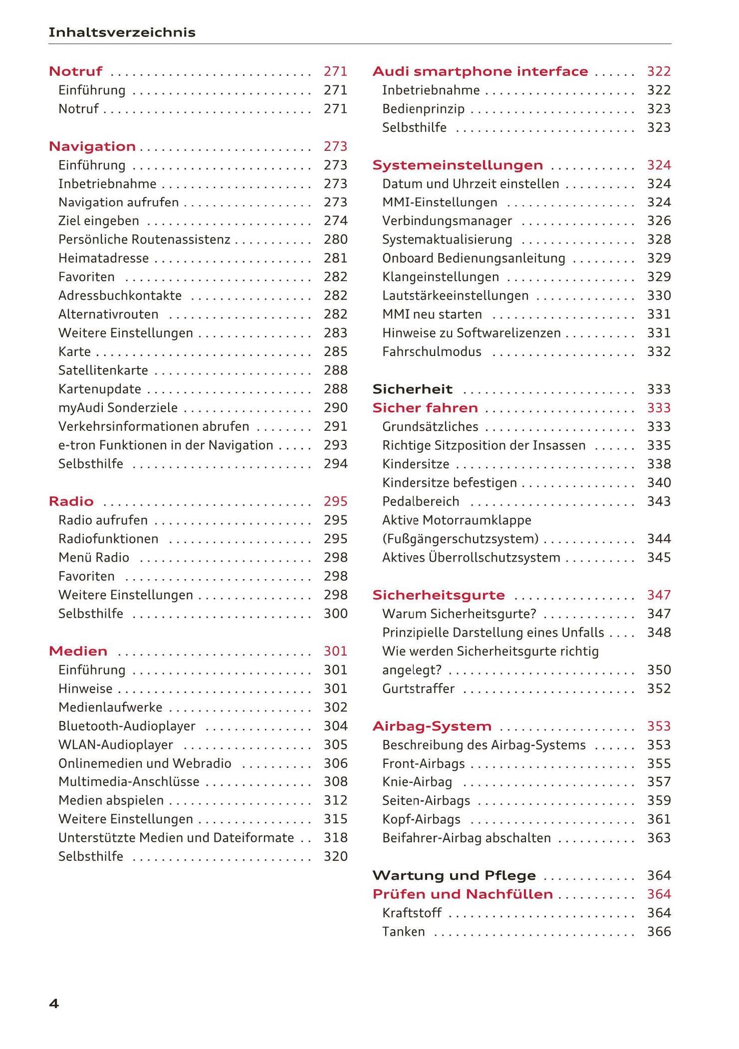 2017-2018 Audi A3/A3 Cabriolet/A3 Limousine/A3 Sportback/A3 Sportback e-tron/A3 Sportback g-tron/RS 3 Limousine/RS 3 Sportback/S3/S3 Cabriolet/S3 Limousine/S3 Sportback Owner's Manual | German