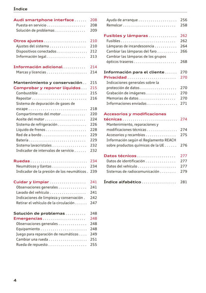 2018-2023 Audi A1 Manuel du propriétaire | Espagnol
