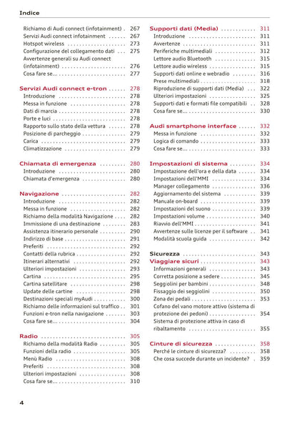 2016-2018 Audi A3 Manuel du propriétaire | Italien